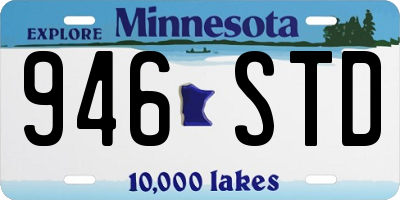 MN license plate 946STD