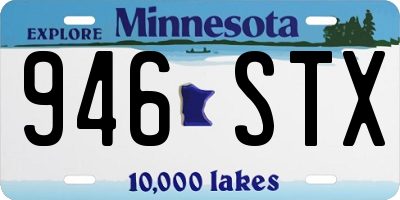 MN license plate 946STX