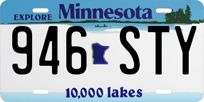 MN license plate 946STY