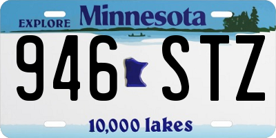 MN license plate 946STZ