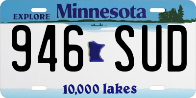 MN license plate 946SUD