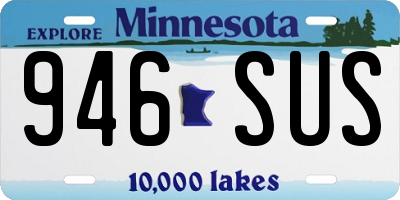 MN license plate 946SUS