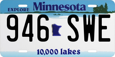 MN license plate 946SWE