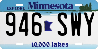 MN license plate 946SWY