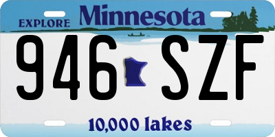 MN license plate 946SZF