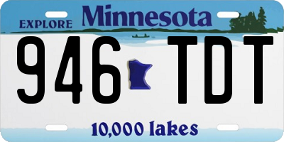 MN license plate 946TDT