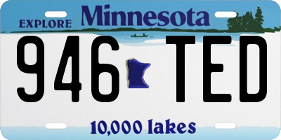 MN license plate 946TED