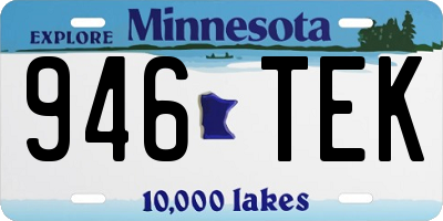 MN license plate 946TEK