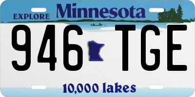 MN license plate 946TGE