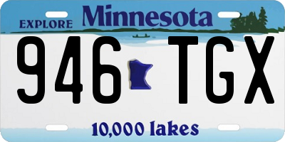MN license plate 946TGX