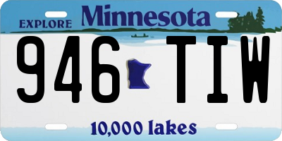 MN license plate 946TIW