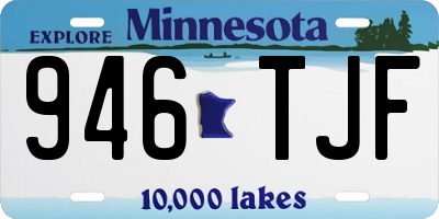 MN license plate 946TJF