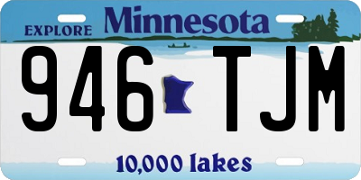 MN license plate 946TJM