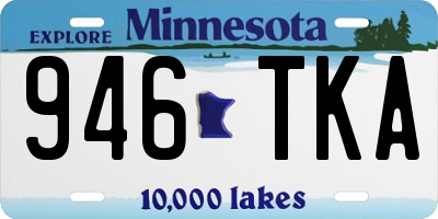 MN license plate 946TKA
