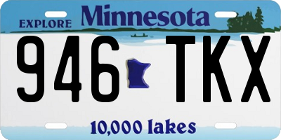 MN license plate 946TKX