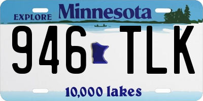 MN license plate 946TLK