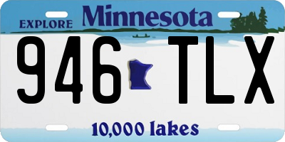 MN license plate 946TLX