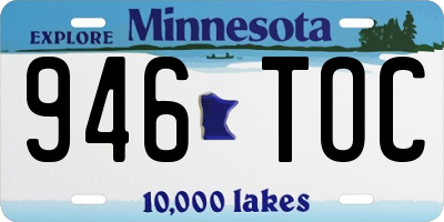 MN license plate 946TOC