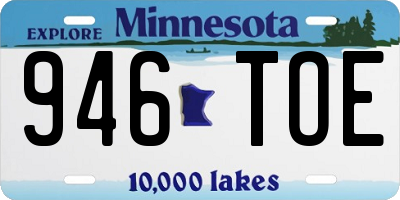 MN license plate 946TOE