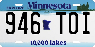MN license plate 946TOI