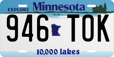 MN license plate 946TOK