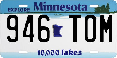 MN license plate 946TOM