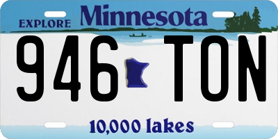 MN license plate 946TON