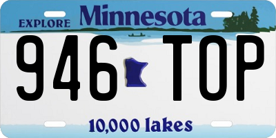 MN license plate 946TOP
