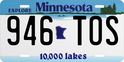 MN license plate 946TOS