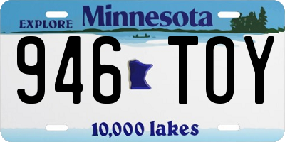 MN license plate 946TOY