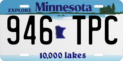 MN license plate 946TPC