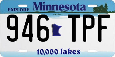 MN license plate 946TPF