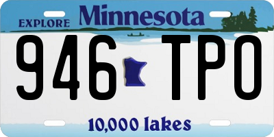 MN license plate 946TPO