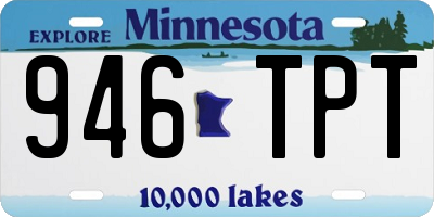 MN license plate 946TPT