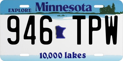 MN license plate 946TPW