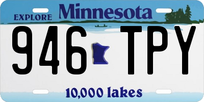 MN license plate 946TPY