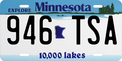 MN license plate 946TSA