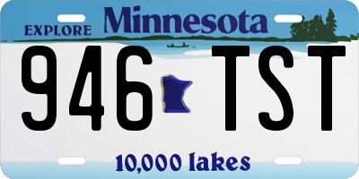 MN license plate 946TST