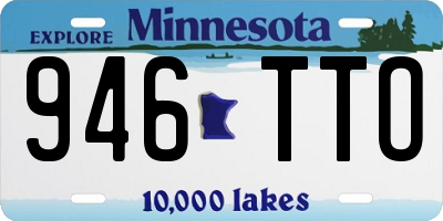 MN license plate 946TTO