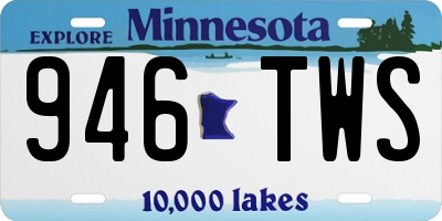 MN license plate 946TWS