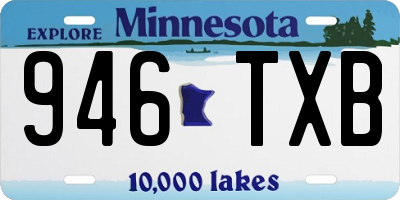 MN license plate 946TXB