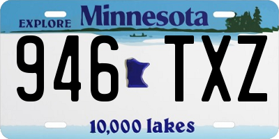 MN license plate 946TXZ