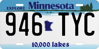 MN license plate 946TYC