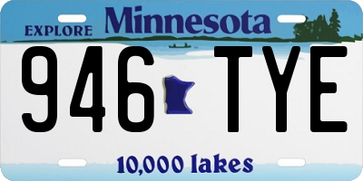 MN license plate 946TYE