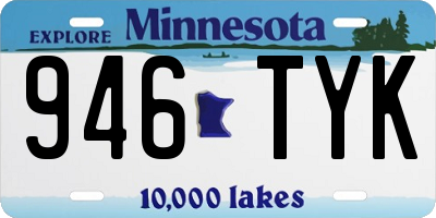 MN license plate 946TYK