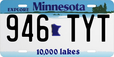 MN license plate 946TYT