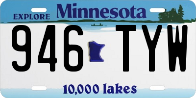 MN license plate 946TYW