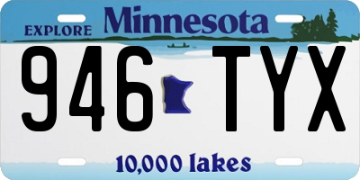 MN license plate 946TYX
