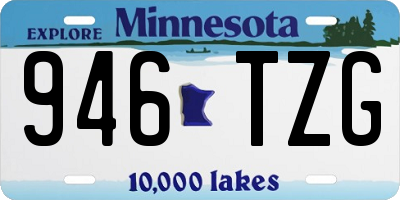 MN license plate 946TZG