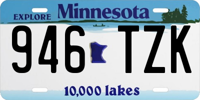 MN license plate 946TZK